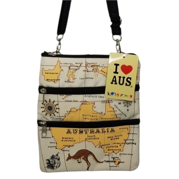 AUSTRALIA Travel Bag 3 Zip Bodybag - Picture 1 of 12